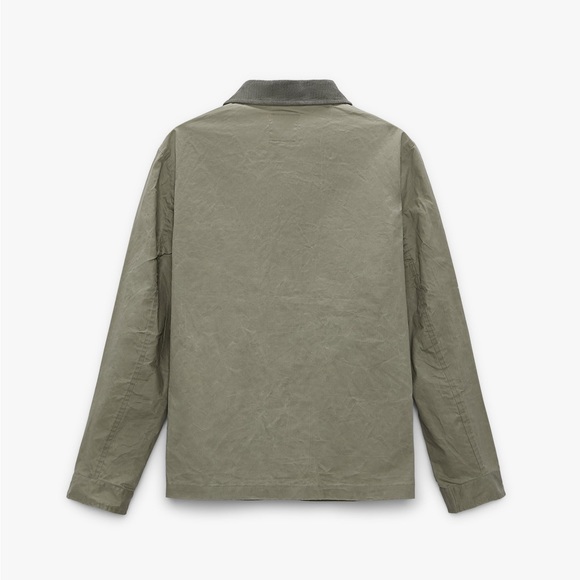 ZARA WAXED EFFECT UTILITY OVERSHIRT - Picture 2 of 4